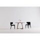 preview thumbnail 3 of 8, NADAAL STUDIOS Pierce, Upholstered Barrel-Style Seating Dining Chair - 20"W x19"D x31"H