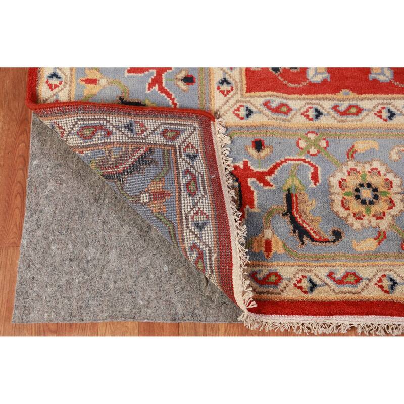 Hand Knotted Oriental 100% Wool Carpet Traditional Floral Red Heriz (serapi) Area Rug - 10' 0'' X 7' 11''