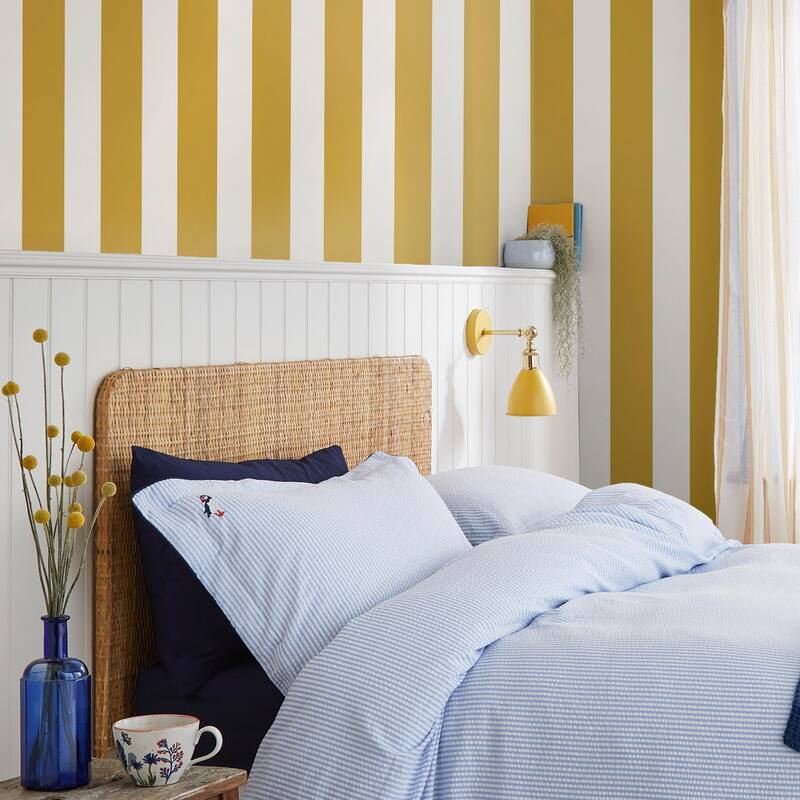 Joules Harborough Stripe Antique Gold Wallpaper