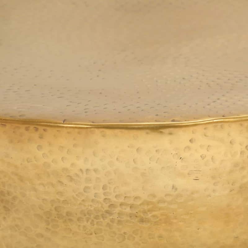 vidaXL Coffee Table Brass Hammered Aluminum Medium Decorative Inlays - 11.8 x 27.6 x 27.6