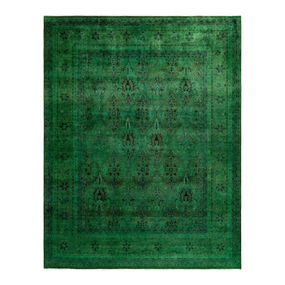 Contemporary Overdyed Wool Hand Knotted Area Rug - 8' 2" x 10' 3"