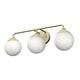 preview thumbnail 9 of 12, Hunter Hepburn 3 Light Vanity Wall Light, Damp-Rated - Vintage, Mid-Century Modern, Glam