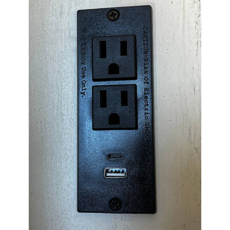 Farmhouse End Table Side Table with Charging Station, Storage Cabinet File Cabinet with Barn Door and Drawer