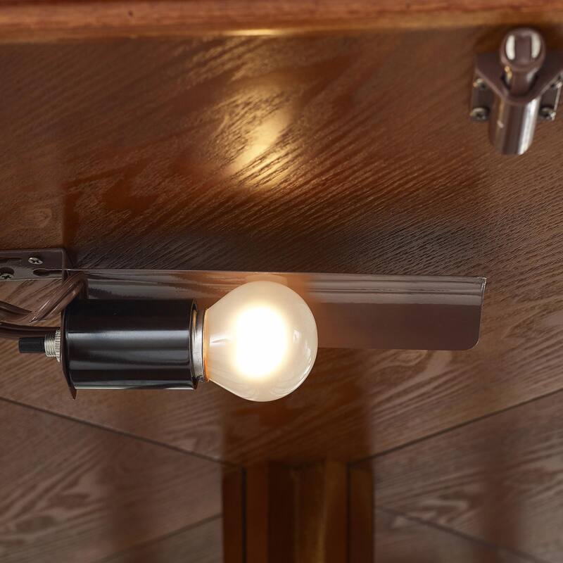 6-Shelf Lighted Corner Curio Cabinet