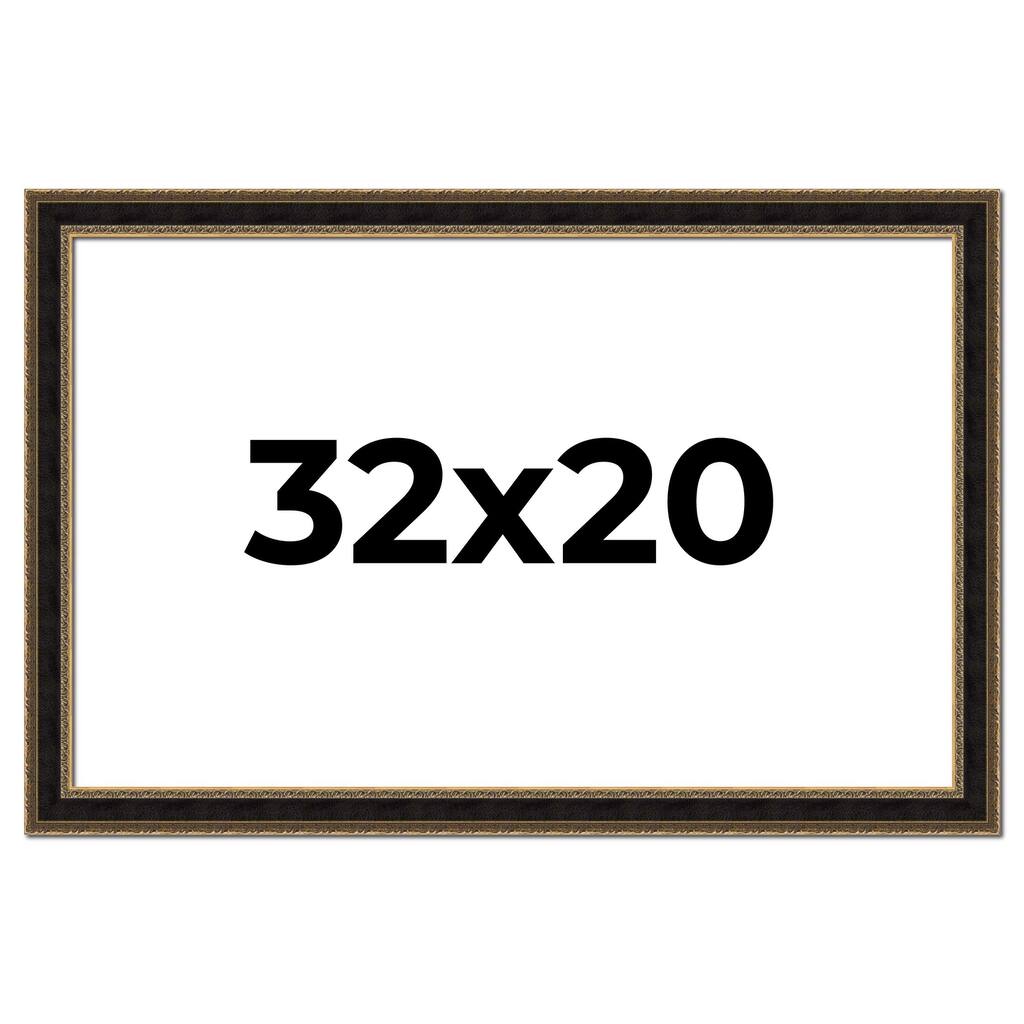 32x20 Frame Gold Real Wood Picture Frame Millard Distressed Photo Frame