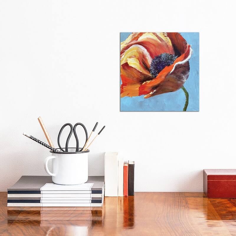 iCanvas "Scarlet Poppy" by Oksana Petrova Canvas Print - 12x12x0.75