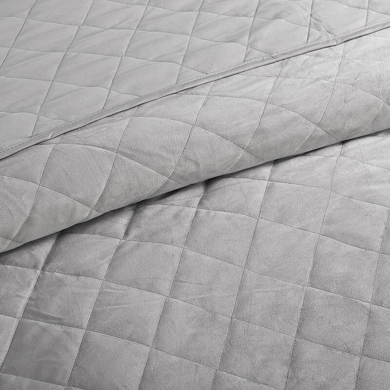 Serenta Velvet Quilts 5 Piece Ultra Soft Floor Touching Bedspread Set