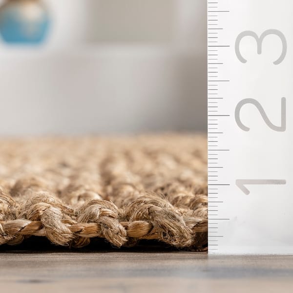 dimension image slide 1 of 3, Nuloom Raleigh Farmhouse Jute Tasseled Area Rug