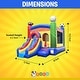 preview thumbnail 2 of 3, Pogo Bounce House Crossover Bounce House with Slide, Deluxe Sports