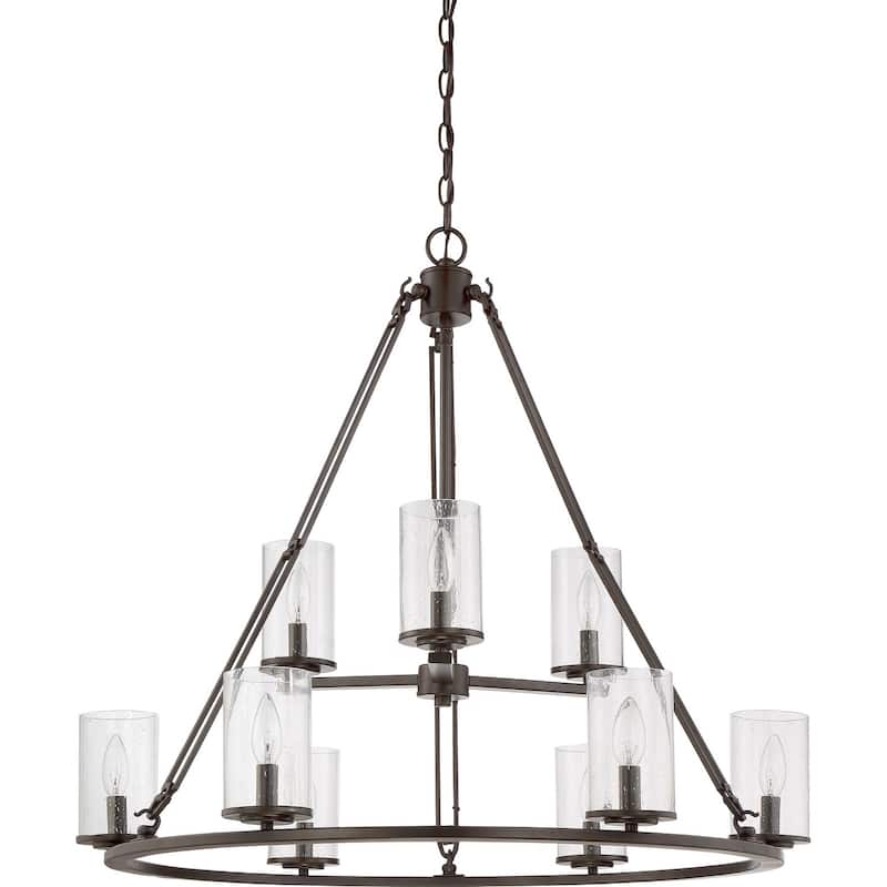 Buchanan 9-Light 30" Transitional Chandelier in Western Bronze