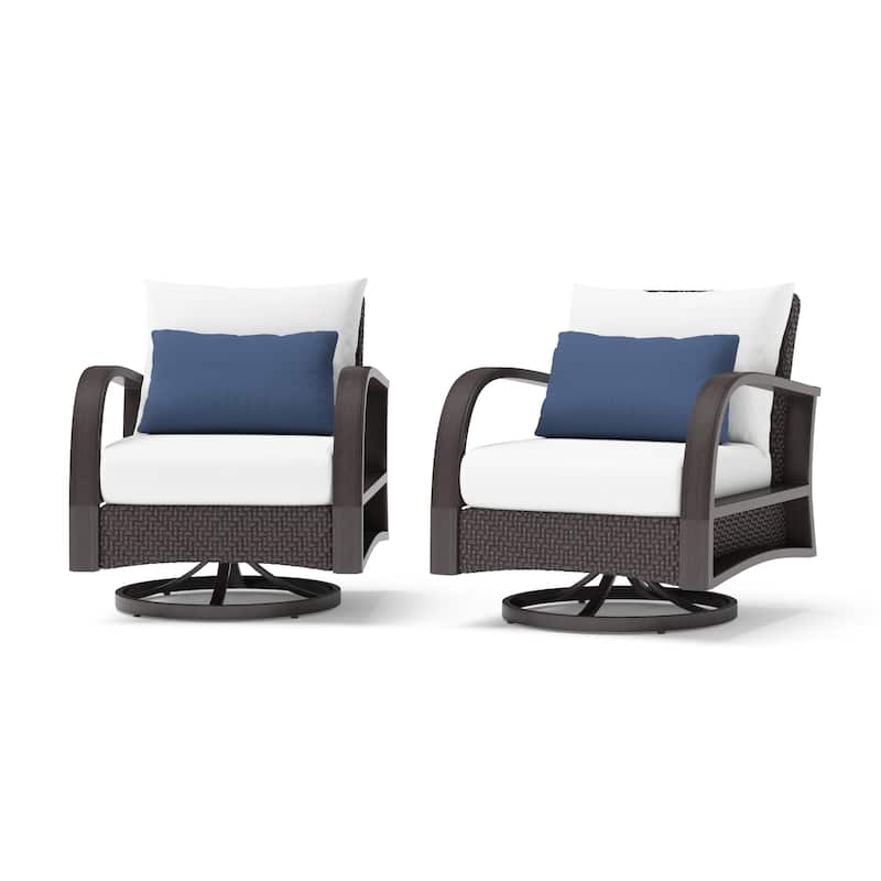 Barcelo 2 Piece Sunbrella Outdoor Patio Motion Club Chairs