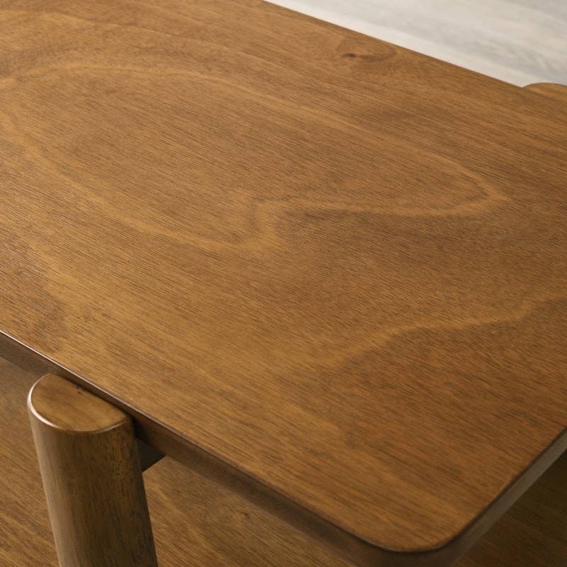 Roundhill Furniture Metz Mid-Century Modern Wood Shelf Coffee Table