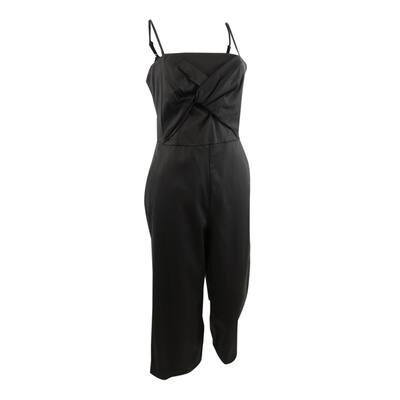 Trina Trina Turk Women's Balance Twist Detail Cropped Jumpsuit (6, Black)