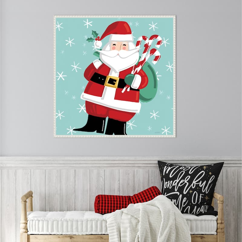 Festive Christmas I by Anne Tavoletti Framed Canvas Wall Art Print
