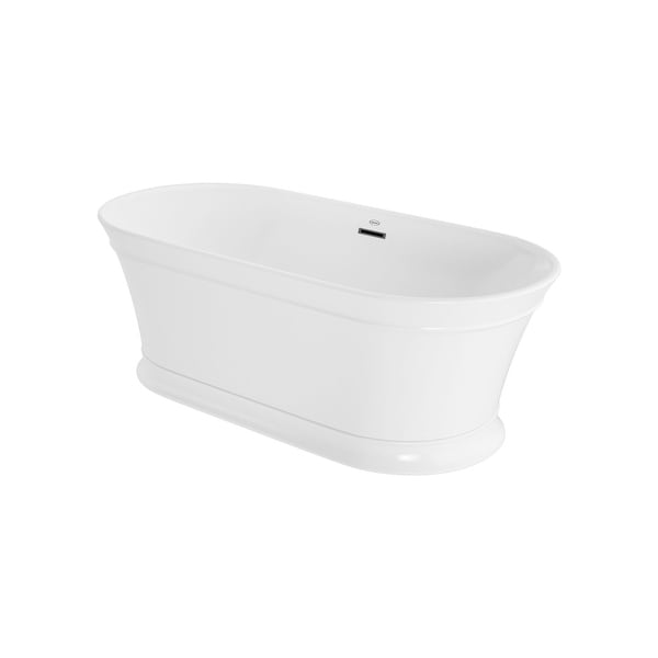 Jacuzzi LDF6731BCXXXX Lyndsay 67" Free Standing Acrylic Soaking Tub with Center Drain, Drain Assembly and Overflow