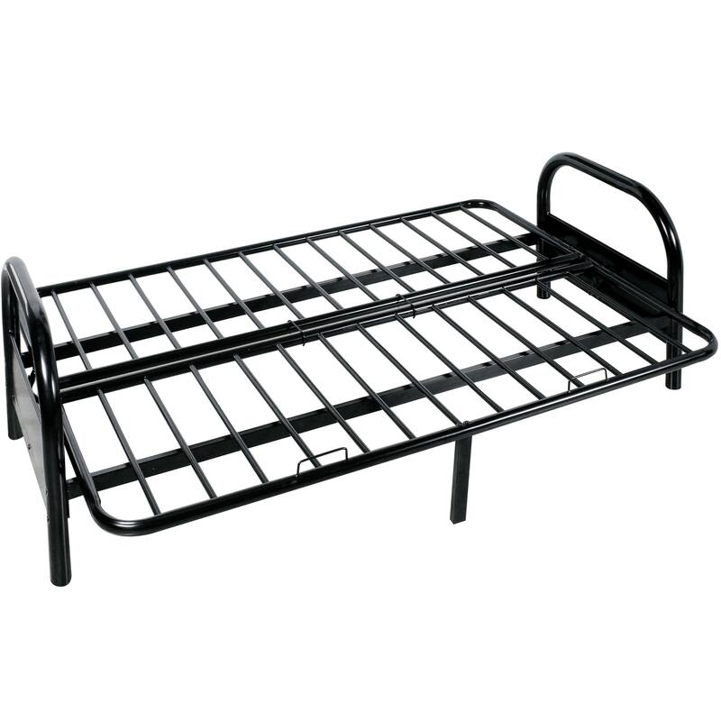 Black Adjustable Metal Futon Frame with Modern Design