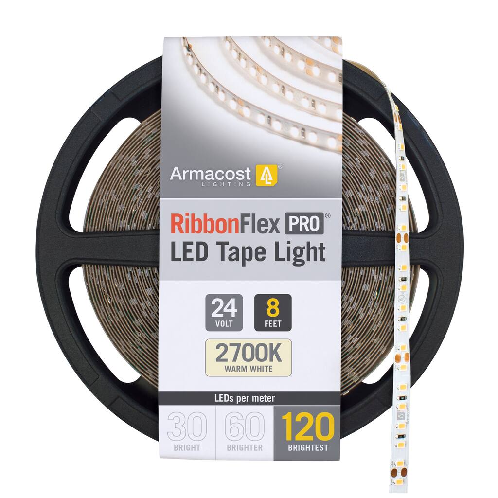 Armacost Lighting RibbonFlex Pro 24V White LED Strip Light Tape 120 LED/m