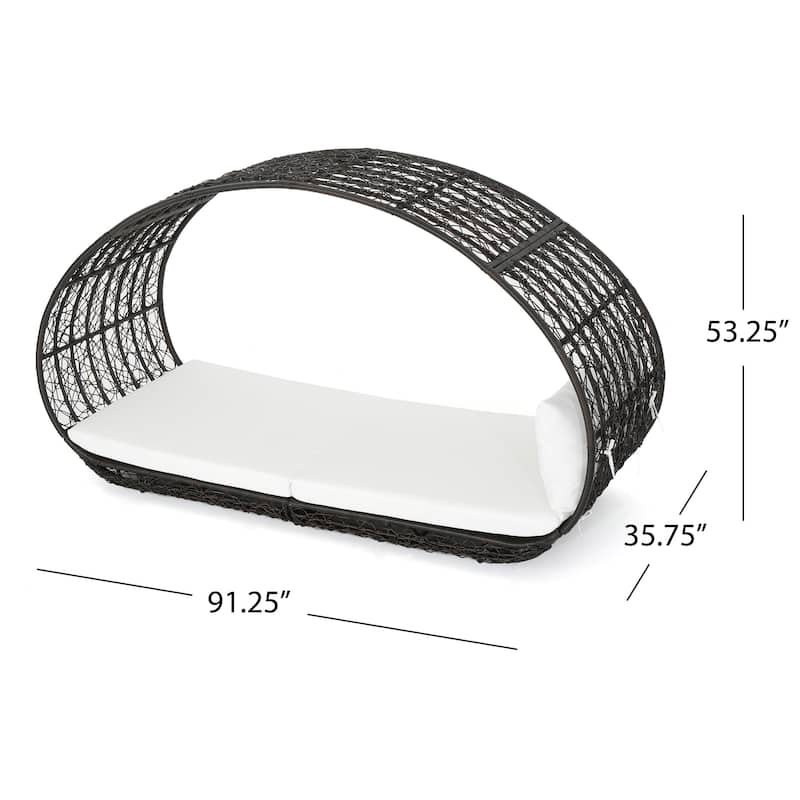 Boca Grande Outdoor Daybed by Christopher Knight Home - 91.25"L x 35.75"W x 53.25"H