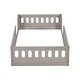 preview thumbnail 23 of 24, Wood Twin Size Floor Bed Toddler Bed Cribs with Surrounded Fences and Small Opening, Curved Design Protects Baby Kids Safe