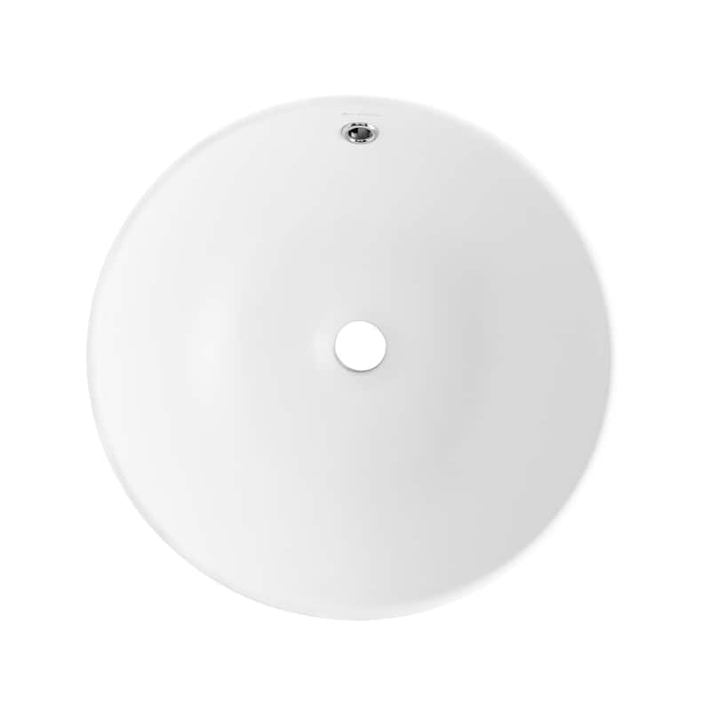 Besanon 17" Round Vessel Sink In Matte White - 16.95" x 16.95" 6.7"