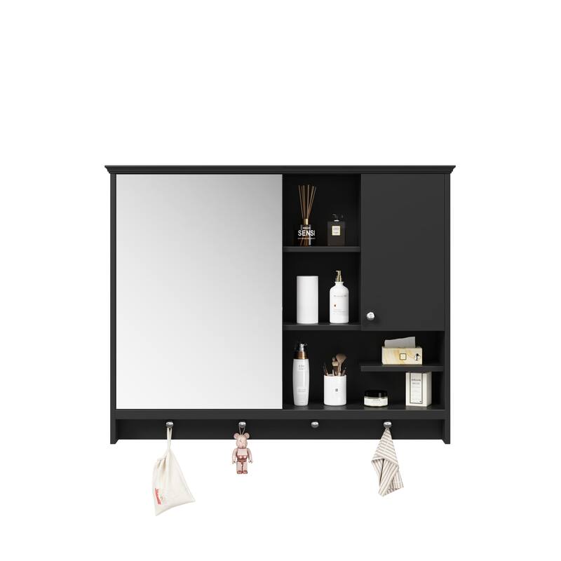 36 Inch Wall Mounted Medicine Cabinet, Bathroom Storage Cabinet with Mirror Door and Adjustabl Shelf