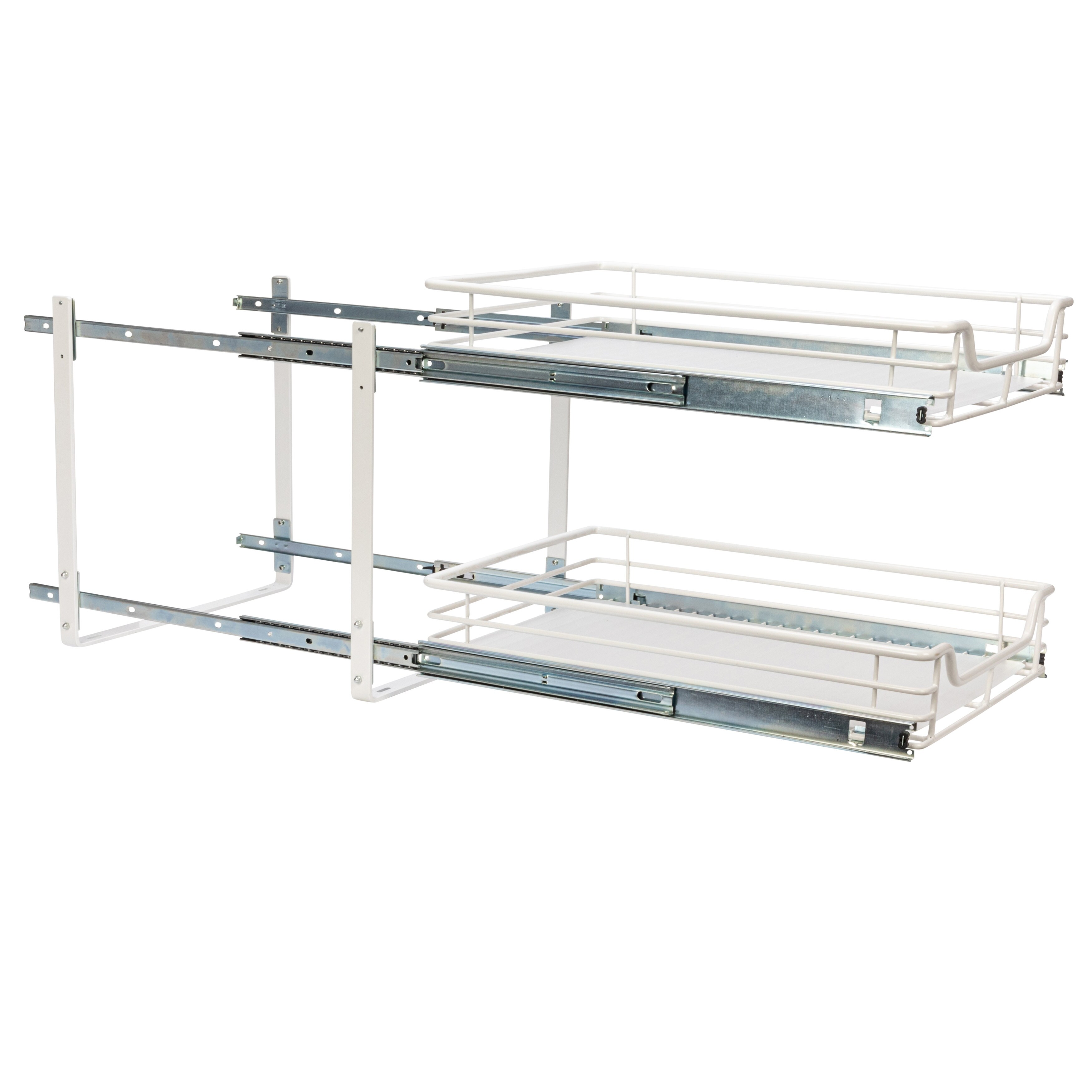 Glidez 2-Tier Steel and Wood Pull-Out/Slide-Out Storage Organizer - Bed  Bath & Beyond - 33980938