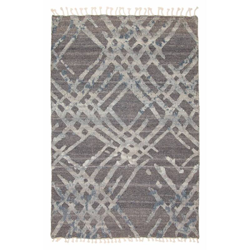 Tangier Grey Rug 5'2" x 8'2" - 5'2 x 8'2 - Dark Grey - 5'2 x 8'2