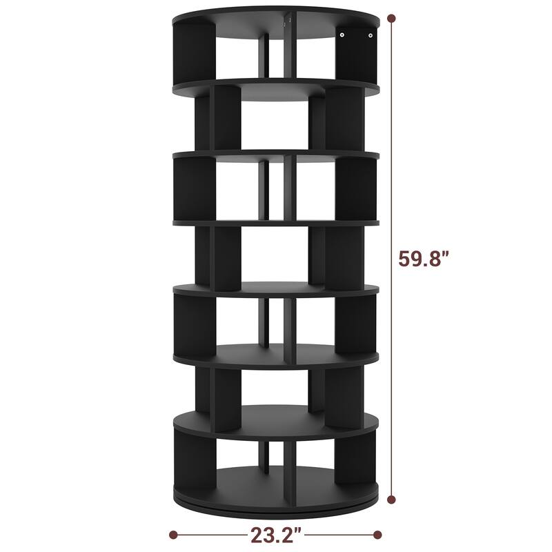 Cimly 7-tier Rotating Shoe Rack Tower, 32-pair Spinning Display Round Shoe Organizer for Closet