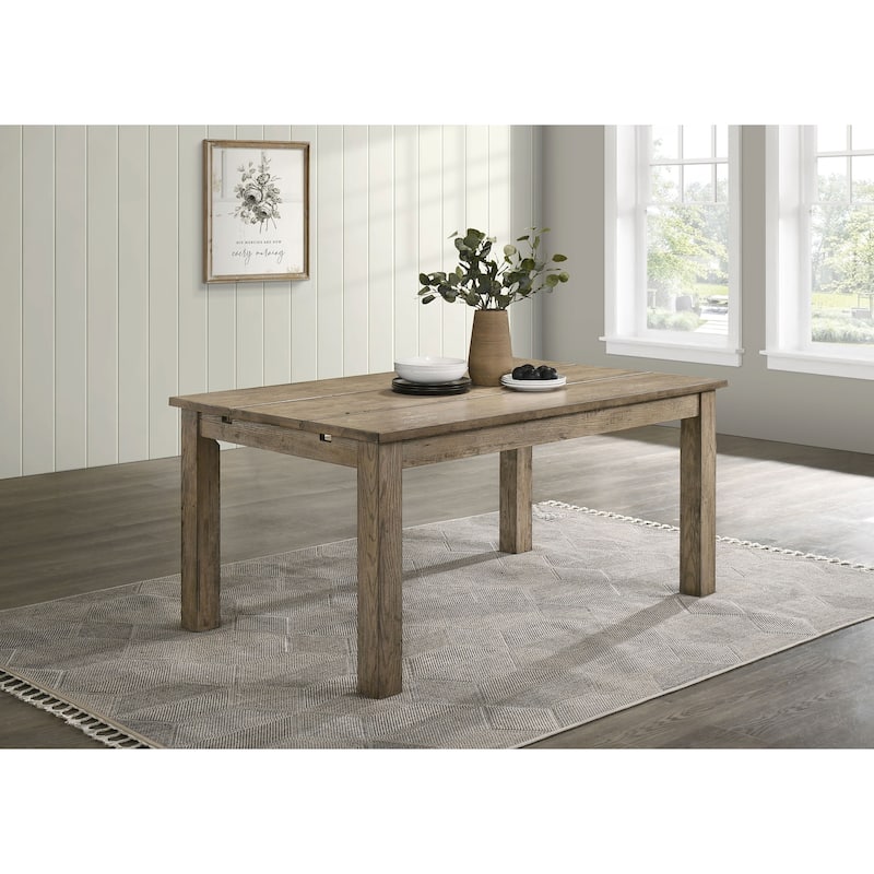 Cardova 87-inch Solid Wood Extension Dining Table Vineyard Oak - 63" x 39.25" x 30"