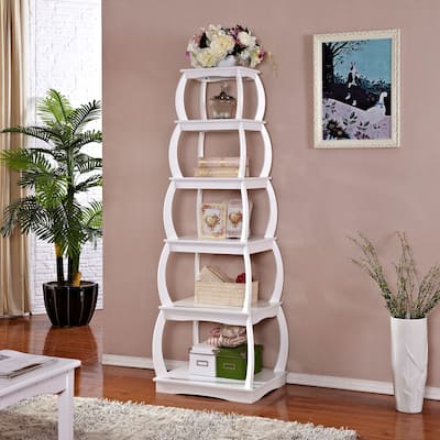 Modern 65.8'' H x 22'' W White Bookcase