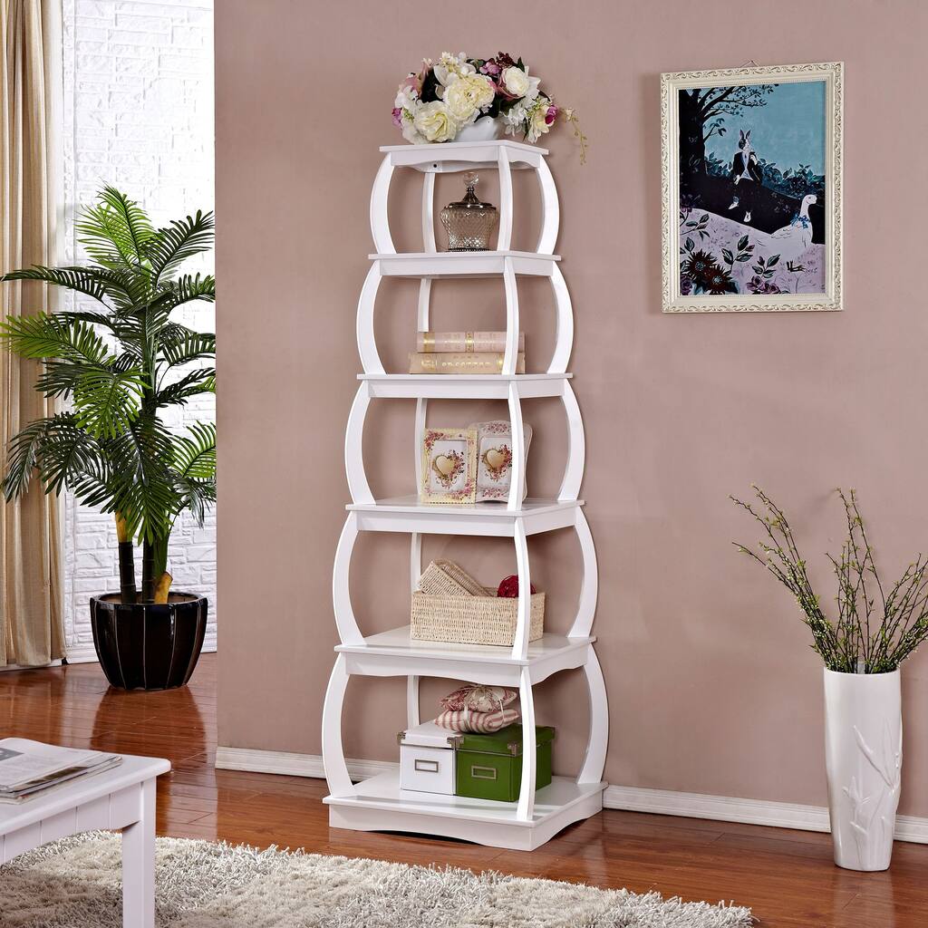Modern 65.8'' H x 22'' W White Bookcase