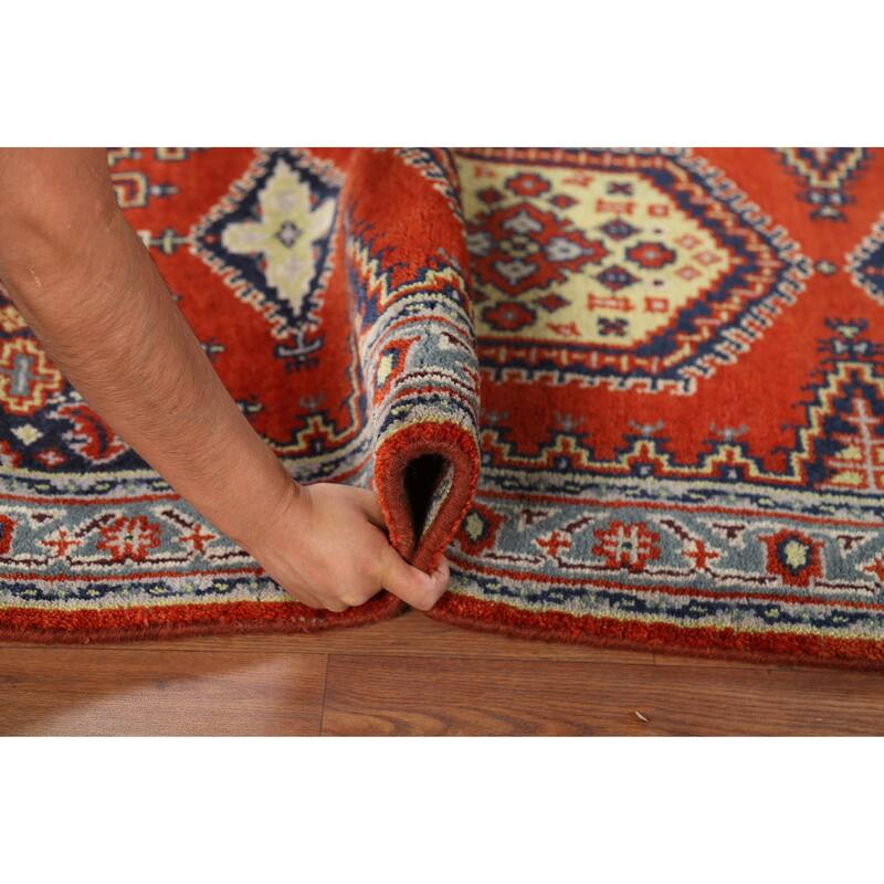 Orange Viss Indian Accent Rug Handmade Wool Carpet - 3'0"x 5'0"