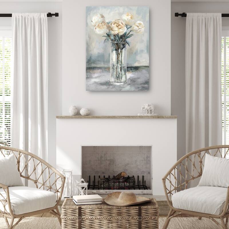 Precious Peonies II By Studio Arts Canvas Art Print