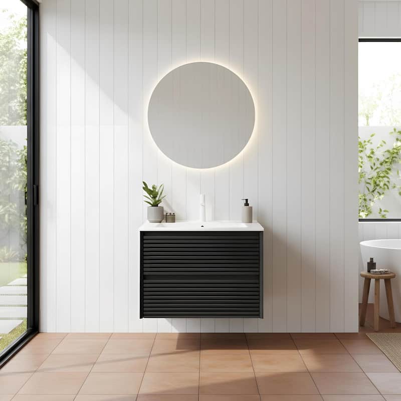 Modern Wall Mounted Bathroom Vanity with Sink