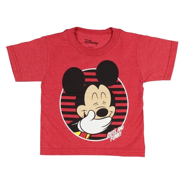 Disney Mickey Mouse Shirt Toddler Boys Cute And Funny Ears Costume Tee