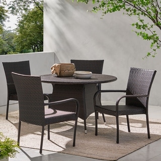 Grant Outdoor 5-piece Wicker Dining Set by Christopher Knight Home