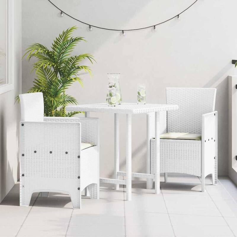 vidaXL Garden Chair 2/4 pcs Anthracite/Brown/White 53 x 49 x 85 cm PP - 53 x 49 x 85 cm - White Cream white /2
