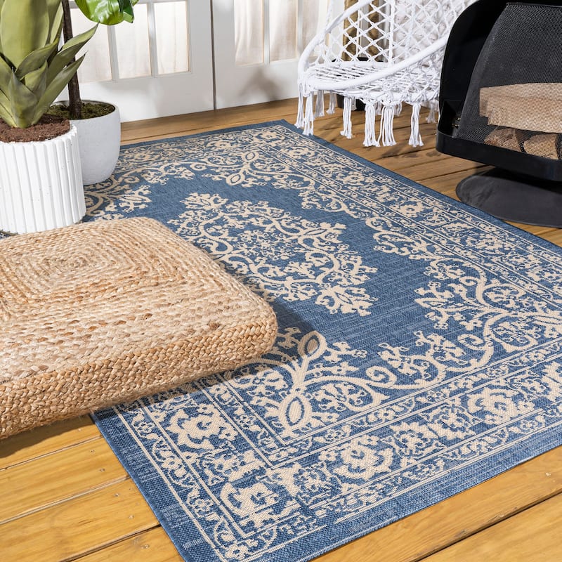 JONATHAN Y Tuscany Filigree Indoor/Outdoor Area Rug