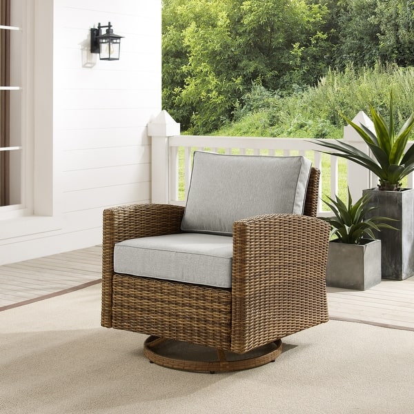 slide 2 of 34, Crosley Bradenton Outdoor Wicker Swivel Rocker Chair
