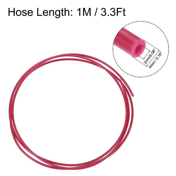 PTFE Air Tubing Kit 4mm OD 1M Length w Tube Cutter and M6 M10 Fittings