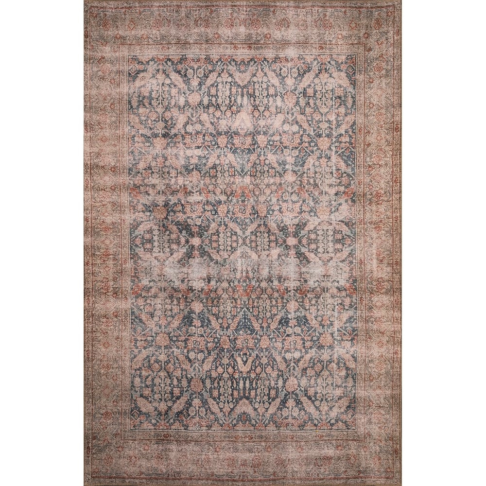 Domani Grove Machine Washable Distressed Persian Area Rug
