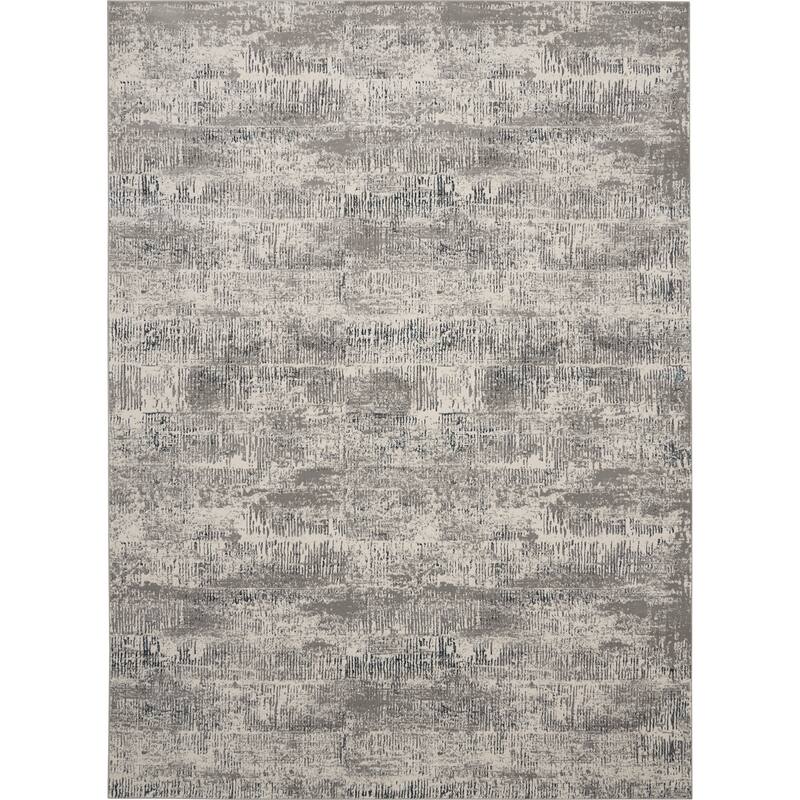 Michael Amini MA90 Uptown Abstract Area Rug - 7'10" x 9'10" - Ivory/Grey - Rectangle