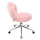 preview thumbnail 7 of 78, Criss Cross Chair with Wheels, Teddy Fabric Home Office Chair, 360°Swivel Height Adjustable Swivel Vanity Chair - N/A