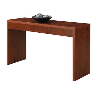 48” Rectangular Modern Cherry Finish Wooden Console Sofa Table for Entryway or Living Room - 48”L x 15.5”W x 28”H
