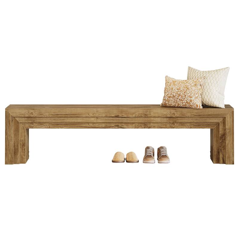 71" Extra Long Wooden Entryway Bench, Shoe Bench Indoor Seating for Hallway, End of Bed, Living/Dining Room, Sofa Back
