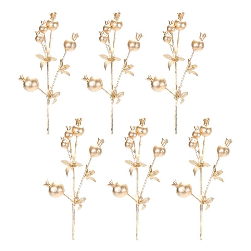 Set of 6 Gold Berry Artificial Christmas Sprays 20"