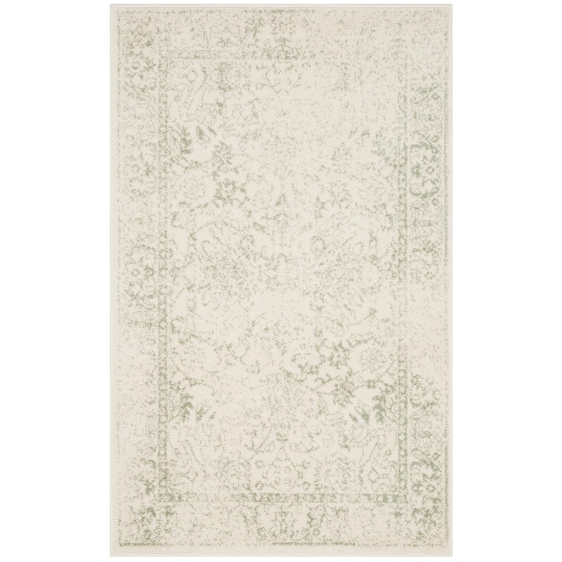 SAFAVIEH Adirondack Riin Rustic Shabby Chic Distressed Rug - 3' x 5' - Ivory/Sage