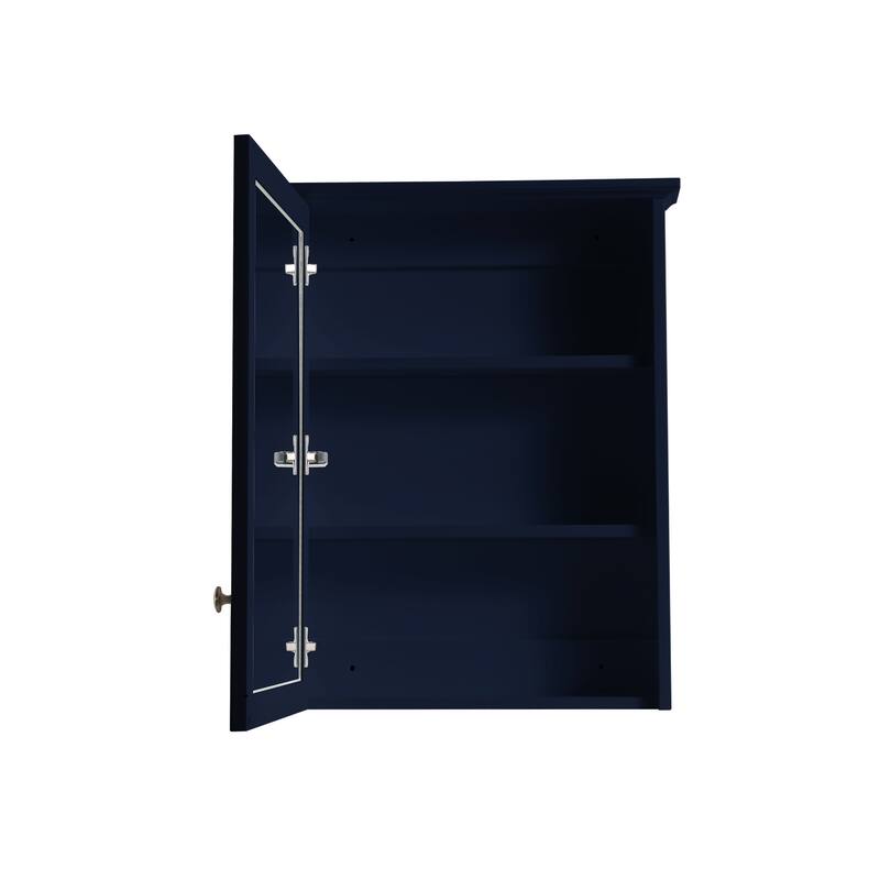 Wall Mounted Surface Mount 24" W x 30" H Mirror Cabinet With Shelves
