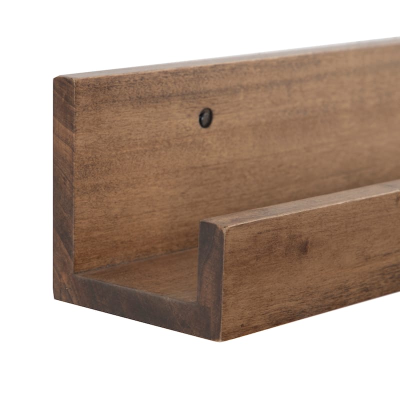 Levie 24 inch 2-Pack Wood Wall Picture Frame Holder Ledge