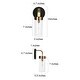 preview thumbnail 10 of 19, Modern Black Gold 1/2/3/4-Light Linear Bathroom Vanity Light Glass Wall Sconce